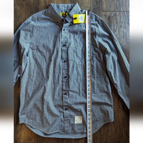 Five Four Poggy The Man Men's Long Sleeve Button Down Shirt Check Print Sz Large - Picture 9 of 16